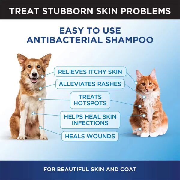 Pet product Dry Skin & Itch Relief Grooming Deep Cleaning Dog Cat Hair Shampoo